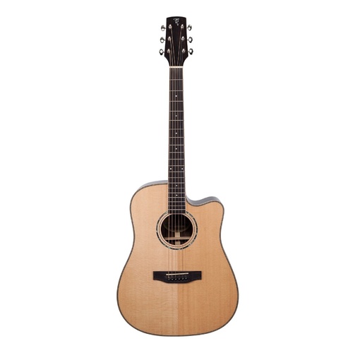 Timberidge '9 Series' Spruce Solid Top and Rosewood Solid Back & Sides Acoustic-Electric Dreadnought Cutaway Guitar (Natural Gloss)