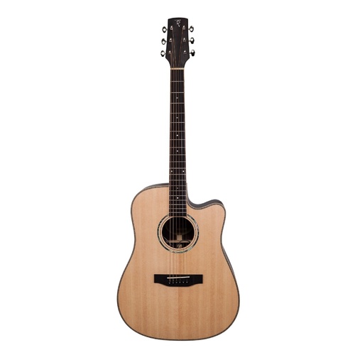 Timberidge '9 Series' Spruce Solid Top and Rosewood Solid Back & Sides Acoustic-Electric Dreadnought Cutaway Guitar (Natural Satin)