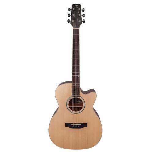 Timberidge '1 Series' Spruce Solid Top Acoustic-Electric Small Body Cutaway Guitar (Natural Satin) *Includes Brad Clark 'Supernatural' Pickup