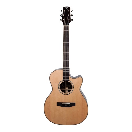Timberidge '9 Series' Spruce Solid Top and Rosewood Solid Back & Sides Acoustic-Electric Small Body Cutaway Guitar (Natural Gloss)