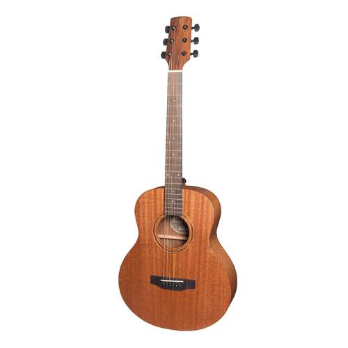 Timberidge 'Messenger Series' Solid Mahogany Top Acoustic-Electric TS-Mini Guitar (Natural Satin)