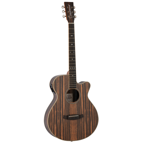 Tanglewood TRU4-CE-AE Reunion Pro Solid Top All Ebony Super Folk Cutaway Acoustic Guitar