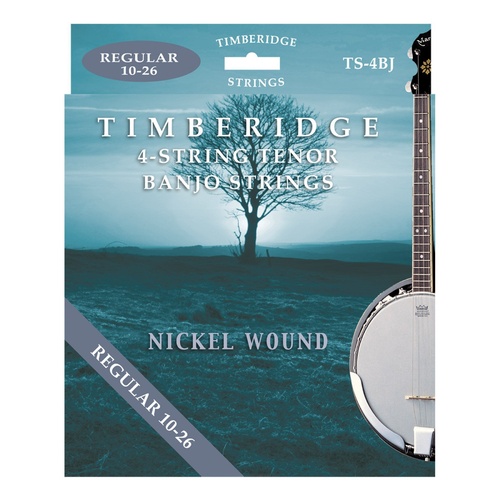 Timberidge Regular Tension Nickel Wound 5 String Tenor Banjo Strings (10-26)