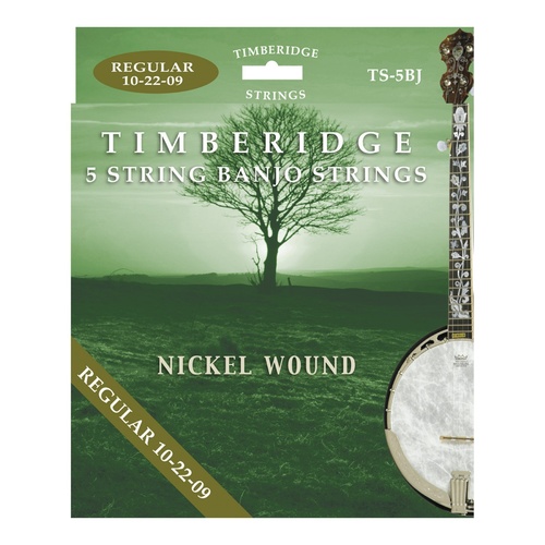 Timberidge Regular Tension Nickel Wound 5 String Banjo Strings (10-22-09)