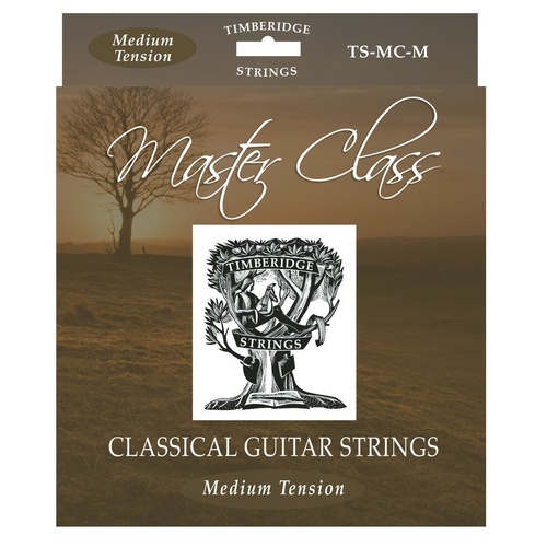 Timberidge Premium TS-MC-M Classical Guitar Strings - Normal Tension, 28-45, Clear Nylon Trebles, Silver Plated Basses, Eco-Friendly Packaging