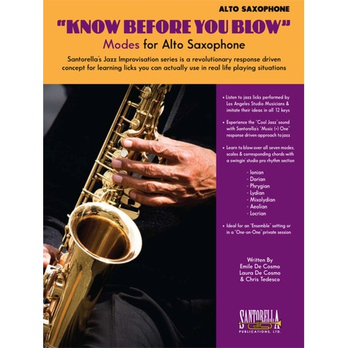 Know Before You Blow Modes Alto Sax Book/CD 