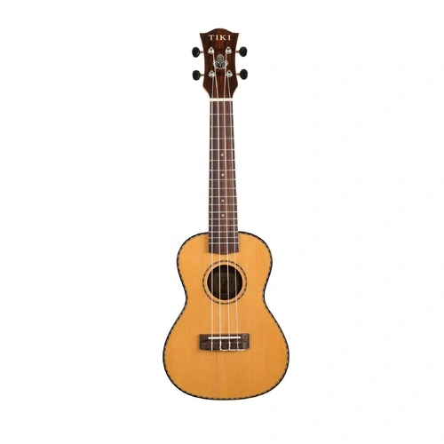 Tiki TSC-22-NGL '22 Series' Solid Top Concert Ukulele with Hard Case - Natural Gloss