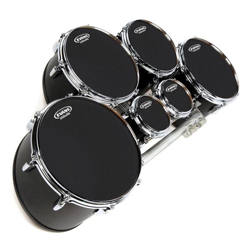 Evans MX Black Marching Tenor Drum Head, 12 Inch