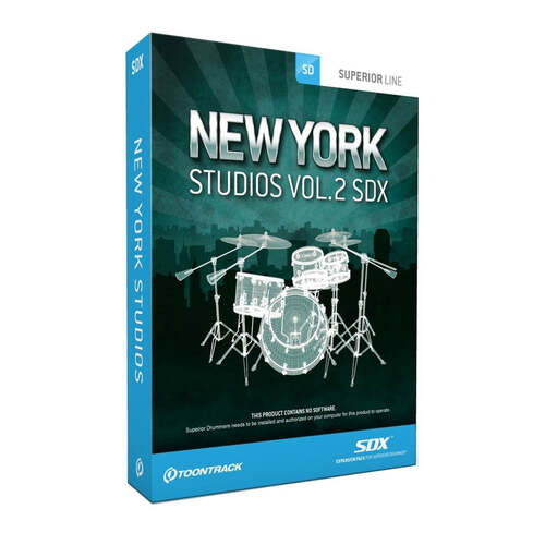 Toontrack New York Vol. 2 SDX - Superior Drummer Sound Expansions (Software Serial Number)
