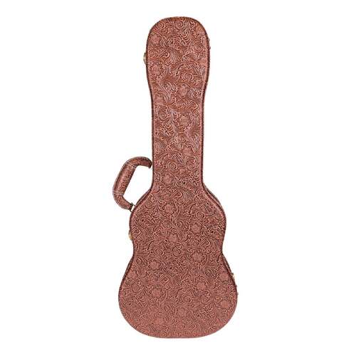 Tiki Deluxe Tenor Ukulele Hard Case - Paisley Brown