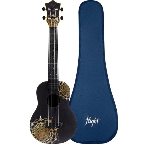 Flight TUC-40 Gold Mandala Concert Travel Ukulele