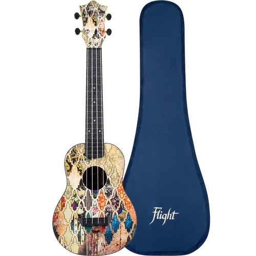 Flight TUC-40 Granada Print Concert Travel Ukulele