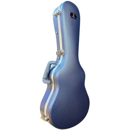 Torque ABS Concert Ukulele Case - Blue Finish, Eco-Friendly, EPS Foam Interior, Plush Lining, Storage Compartment, Lockable Latch, Durable Protection