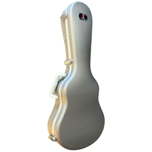 Torque ABS Concert Ukulele Case - Silver-X Finish, Eco-Friendly, Molded with EPS Foam, Plush Interior, Lockable Latch, Storage Compartment, Durable Sh