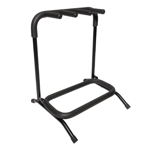 Tiki TUR-3 Multi-Rack Ukulele Stand for 3 Ukuleles, Foldable, Lightweight, Durable Steel Frame, Soft Rubber Foam Protection