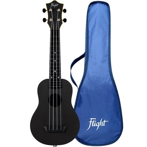 Flight TUS35E Electro-Acoustic Black Soprano Ukulele