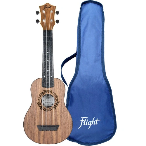 Flight TUS50 ABS Travel Soprano Ukulele with Walnut Top