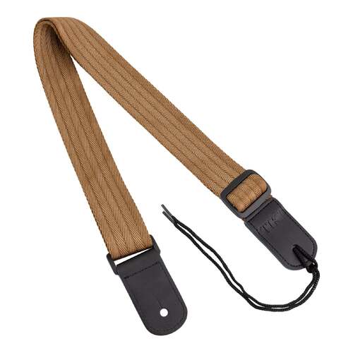 Tiki TUST-N4 Premium Nylon Ukulele Strap, 1.5" Wide, Adjustable up to 47", Brown