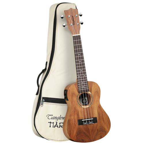 Tanglewood TWT8E Tiare Concert Ukulele with Pickup All Koa and Bag