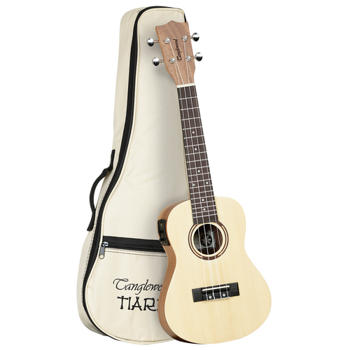 Tanglewood TWT9EB Tiare Concert Ukulele with Pickup, Spruce/Koa, Gig Bag Included