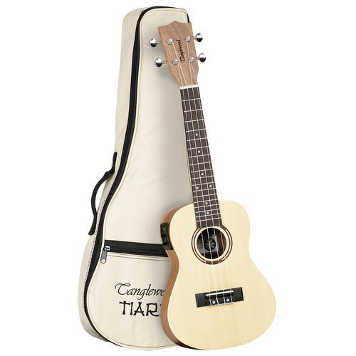 Tanglewood TWT9EB Tiare Concert Ukulele with Pickup, Spruce/Koa, Gig Bag Included
