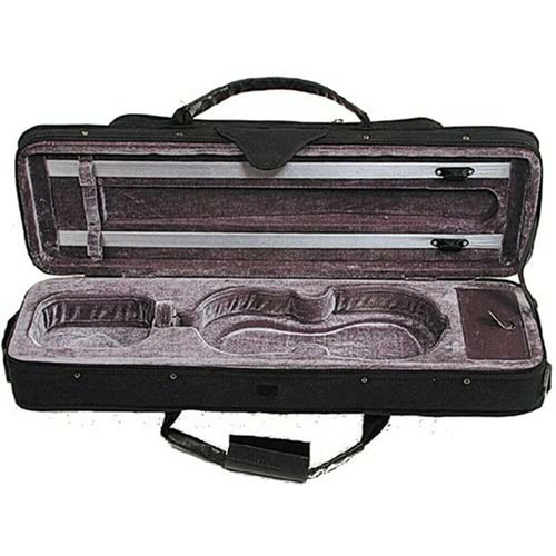 Stentor 4/4 Violin Case Rectangular Moulded Polystyrene Black Nylon Yarn
