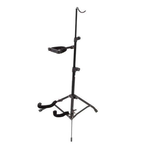 XTREME Violin Stand Black Height Adjustable with Bow Support