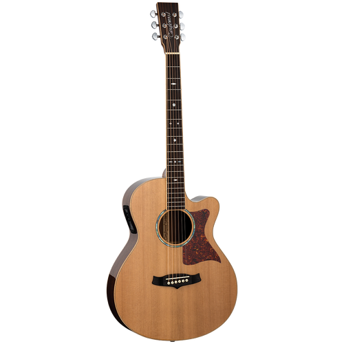 Tanglewood TW45RE Sundance Reserve Superfolk Acoustic Guitar Natural Cedar Top with Case