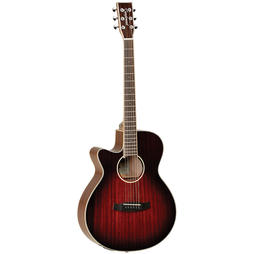 Tanglewood Winterleaf Acoustic Guitar Super Folk Left Handed Antique Vintage Burst w/ Pickup & Cutaway