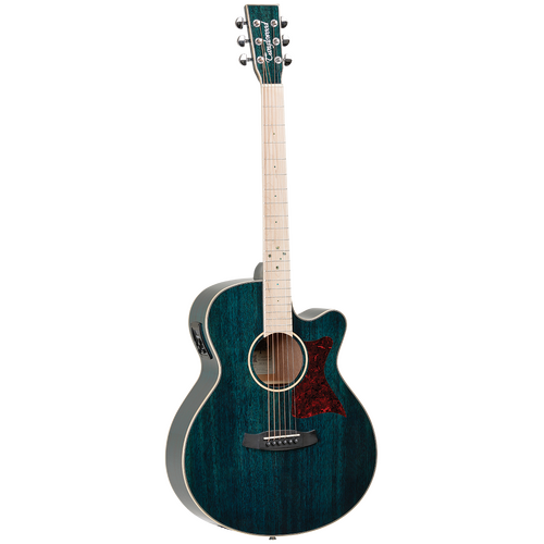 Tanglewood Winterleaf Blonde Acoustic Guitar Superfolk Aquamarine Gloss w/ Pickup & Cutaway
