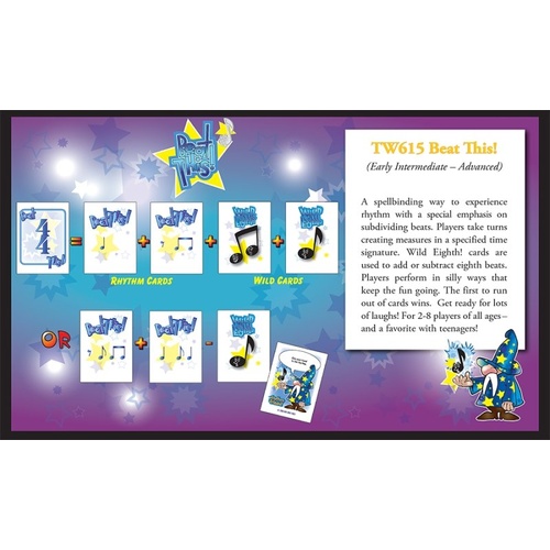 Crazy Eighths Rhythm Card Game for 2-8 Players