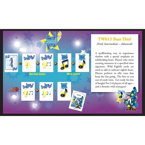 Crazy Eighths Rhythm Card Game for 2-8 Players