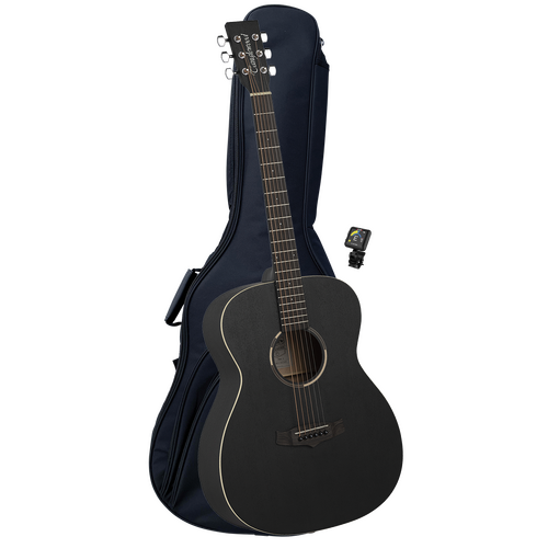Tanglewood TWBBO Blackbird Orchestra Acoustic Smokestack Satin Pack with DCM Gig Bag & BONUS Tuner (TWBBO-P)