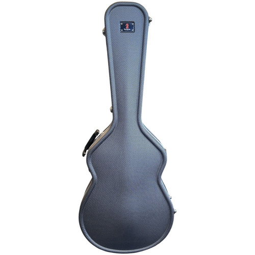 Torque ABS Acoustic Guitar Case for OM/000 Size in Black/White Finish
