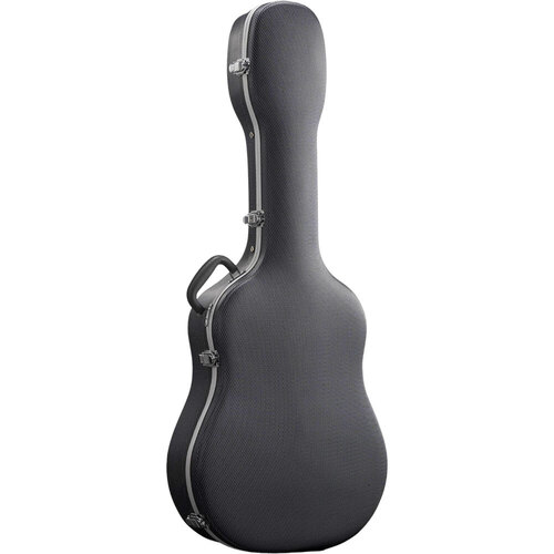 Torque Deluxe Shaped ABS Acoustic Guitar Case - Light Grey Finish
