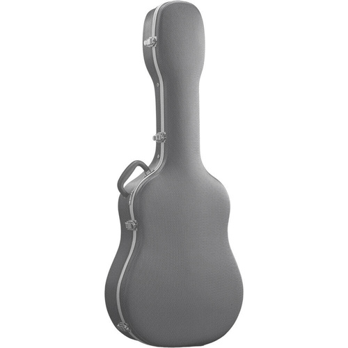 Torque Deluxe ABS Acoustic Guitar Case - Silver-X Finish