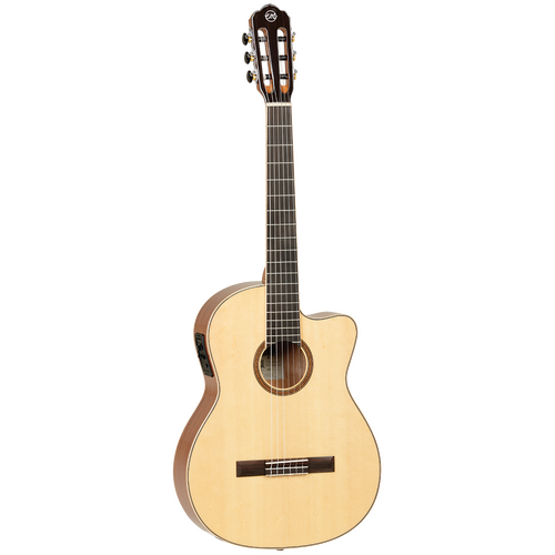 Tanglewood TWEMDC6 Enredo Madera Dominar Solid Spruce Top Classical Cutaway Electric Guitar