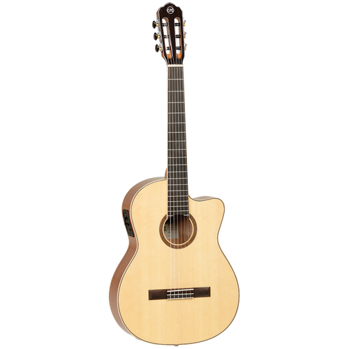 Tanglewood TWEMDC6 Enredo Madera Dominar Solid Spruce Top Classical Cutaway Electric Guitar