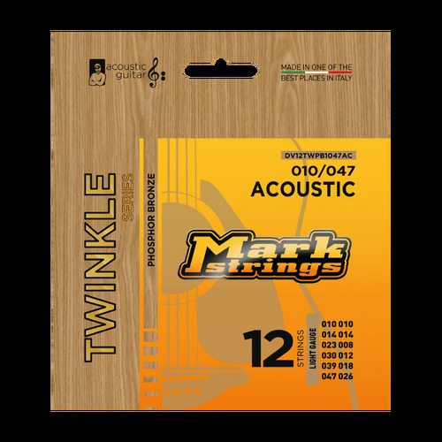 Markbass Twinkle Series 12 String Phosphor Bronze 10/47 Acoustic Guitar Set