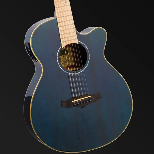 Tanglewood Winterleaf Pro Blonde Superfolk C/E Acoustic-Electric Guitar Bondi Blue Gloss TWPRO4-CE-BLA