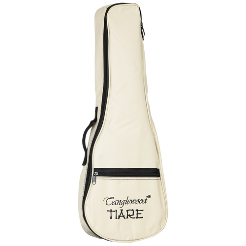Tanglewood TWTB-UKEB Baritone Ukulele Bag with Foam Padding and Accessory Pocket, Cream