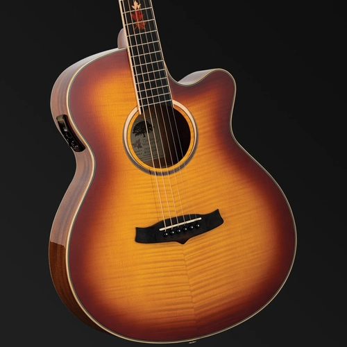 Tanglewood Winterleaf Exotic Superfolk Solid Top C/E Guitar Sunburst Flame Maple TWX4-CE-FM