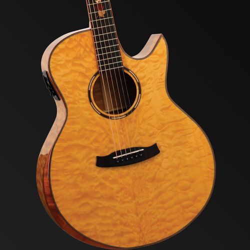 Tanglewood Winterleaf Exotic Solid Top Grand Auditorium Guitar with Florentine Cutaway and Arm Carve TWX6-CE-SMF