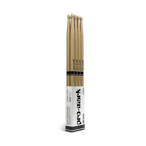ProMark Classic Forward 2B Hickory Drumsticks Oval Wood Tip 4-Pack PRO-TX2BW4P