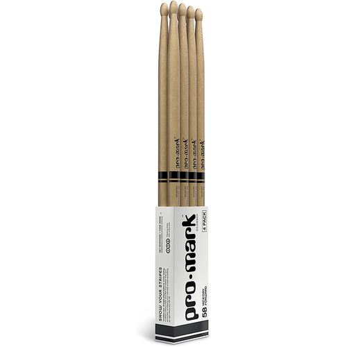 Promark Classic Forward 5B Wood Tip Drumsticks - 4 Pack