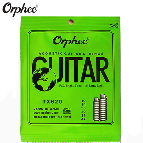 Orphee TX620 Extra Light Folk Acoustic Guitar Strings (10-47)