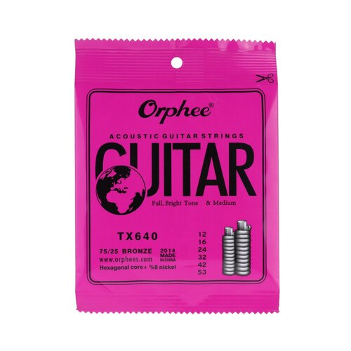 Orphee TX640 Medium Folk Acoustic Guitar Strings (12-53)