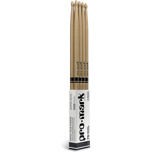 Promark Classic Forward 7A Wood Tip Drumsticks - 4 Pack