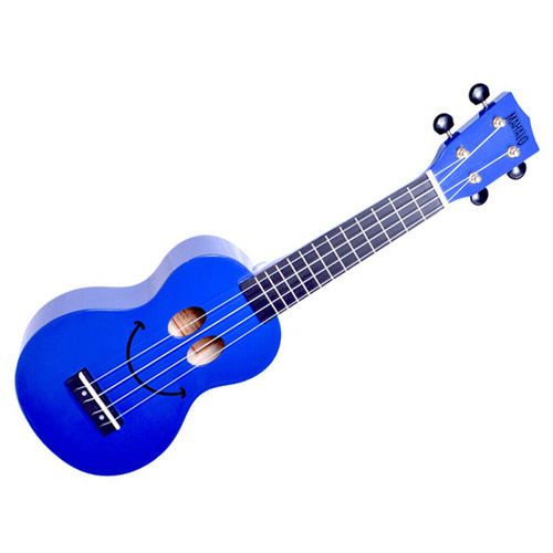 Mahalo Soprano Ukulele Blue Smiley Face Design C/W Bag