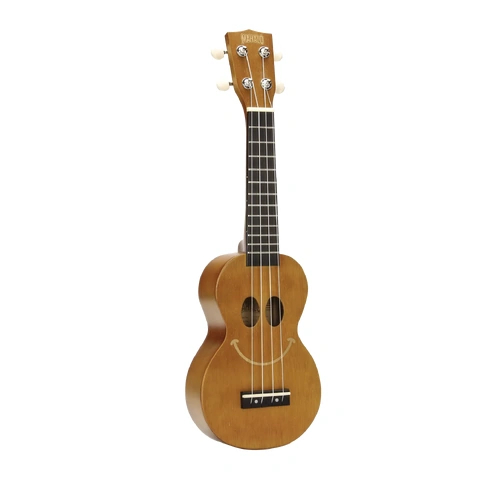 Mahalo Smiley Face Ukulele - Brown, Soprano Model